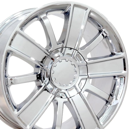 OE Wheels 20" Wheel 6x139.7mm Pattern 20x9" 6 Lugs, Chrome for Chevrolet, GMC