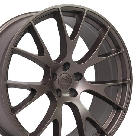OE Wheels 22 inch Bronze 2528 Rim Fits Specific Dodge & Chrysler Cars - Hellcat Style Fits select: 2005-2006 CHRYSLER 300C, 2006-2022 DODGE CHARGER