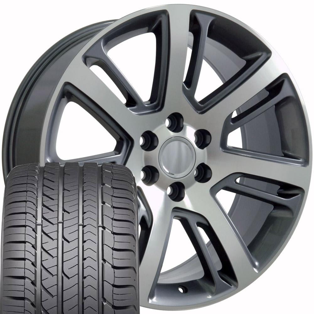 OE Wheels CA88 22 Inch Rims and Tires Fit Escalade Style 6x139.7 22x9 ...