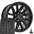 thumbnail image 1 of OE Wheels CA90 20 Inch Rims and Tires Fit Escalade Style 6x139.7 20x9 Gloss Black - Hollander 4875 - iMove Gen 2 275/55-20 (Set of 4), 1 of 5