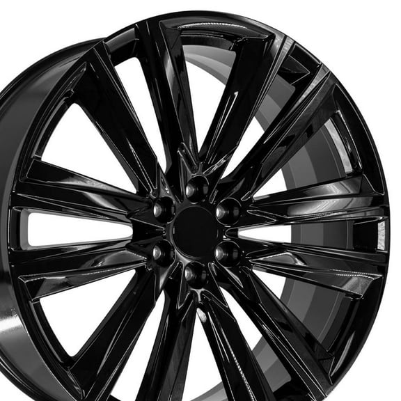 OE Wheels CA91 26 Inch Rims Fit Escalade Sport Style 6x139.7 26x10 Gloss Black - Hollander 4869 (Set of 4)