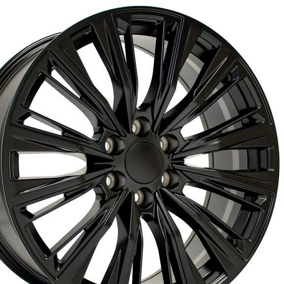 OE Wheels CA93 22 Inch Rims Fit Escalade-V Series Style 6x139.7 22x9 Satin Black - Hollander 4869 (Set of 4)