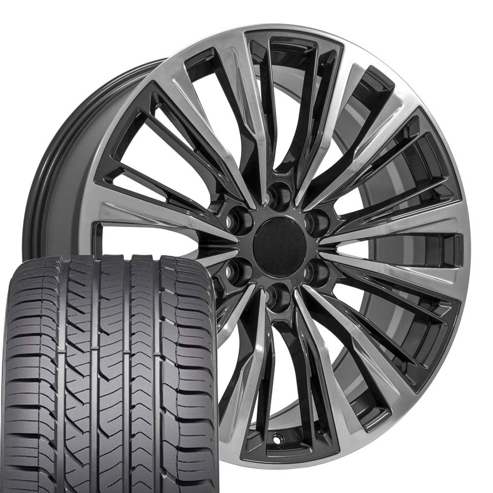 OE Wheels CA93 22 Inch Rims and Tires Fit Escalade-V Series Style 6x139 ...
