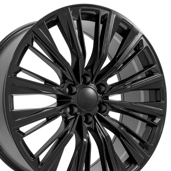 24 in Satin Black 84638161 Rims SET(4) Fits Silverado Tahoe Suburban Cadillac V