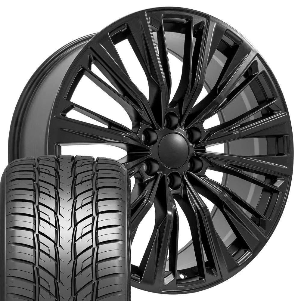OE Wheels CA93 24 Inch Rims & Tires Fit Escalade-V Series Style 6x139.7 ...