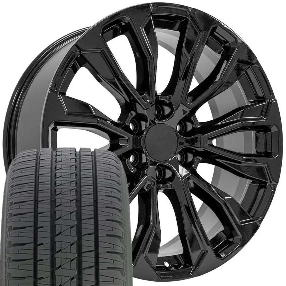 OE Wheels CV30 22 Inch Rims and Tires Fit Yukon Denali Style 6x139.7 ...