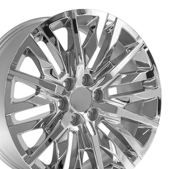 OE Wheels CV33 22 Inch Rim Fits Sierra 1500 Denali Style 6x139.7 22x9 Chrome - Hollander 5921 (1)