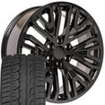 thumbnail image 1 of OE Wheels CV37 22 Inch Rims and Tires Fit Sierra 1500 Style 6x139.7 22x9 Gloss Black - Hollander 5906 - iMove Gen 2 SUV 285/45-22 (Set of 4), 1 of 5
