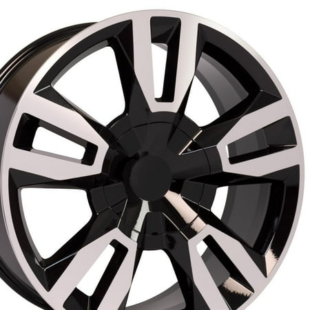 Set(4) OE Wheels CV40 22x9 Gloss Black Machined Rims 6x139.7 24ET