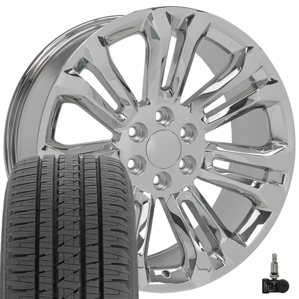 OE Wheels CV43 22 Inch Rims and Tires Fit Silverado 1500 Style 6x139.7 ...