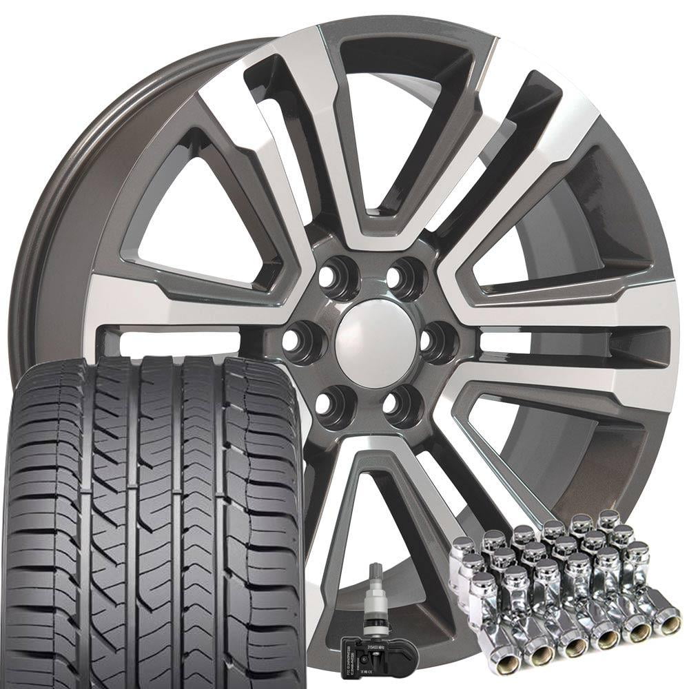 OE Wheels CV44 22 Inch Rims and Tires Fit Yukon Denali Style 6x139.7 ...