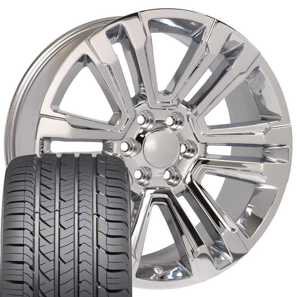 OE Wheels CV44 22 Inch Rims and Tires Fit Yukon Denali Style 6x139.7 ...