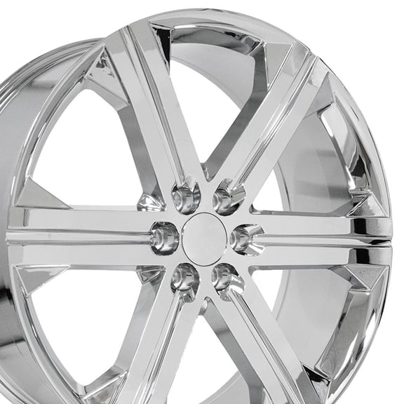 OE Wheels CV60 26 Inch Rim Fits Silverado Style 6x139.7 26x10 Chrome - Hollander 5667 (1)