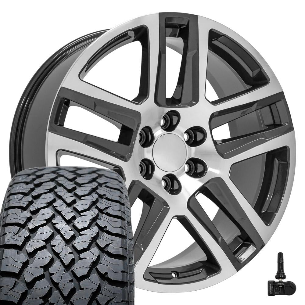 OE Wheels CV63 22 Inch Rims and Tires Fit Silverado 1500 Z71 Style ...