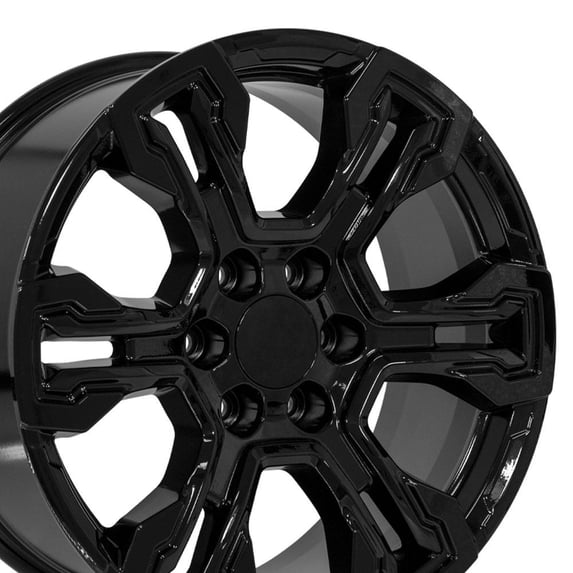 OE Wheels CV65 20 Inch Rims Fit Silverado 1500 ZR2 Style 6-139.7 20x9 Gloss Black - Hollander 14089 (Set of 4)