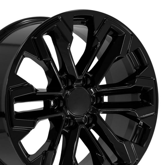 OE Wheels CV69 20 Inch Rim Fits Silverado 1500 Style 6x139.7 20x9 Gloss Black - Hollander 5905 (1)