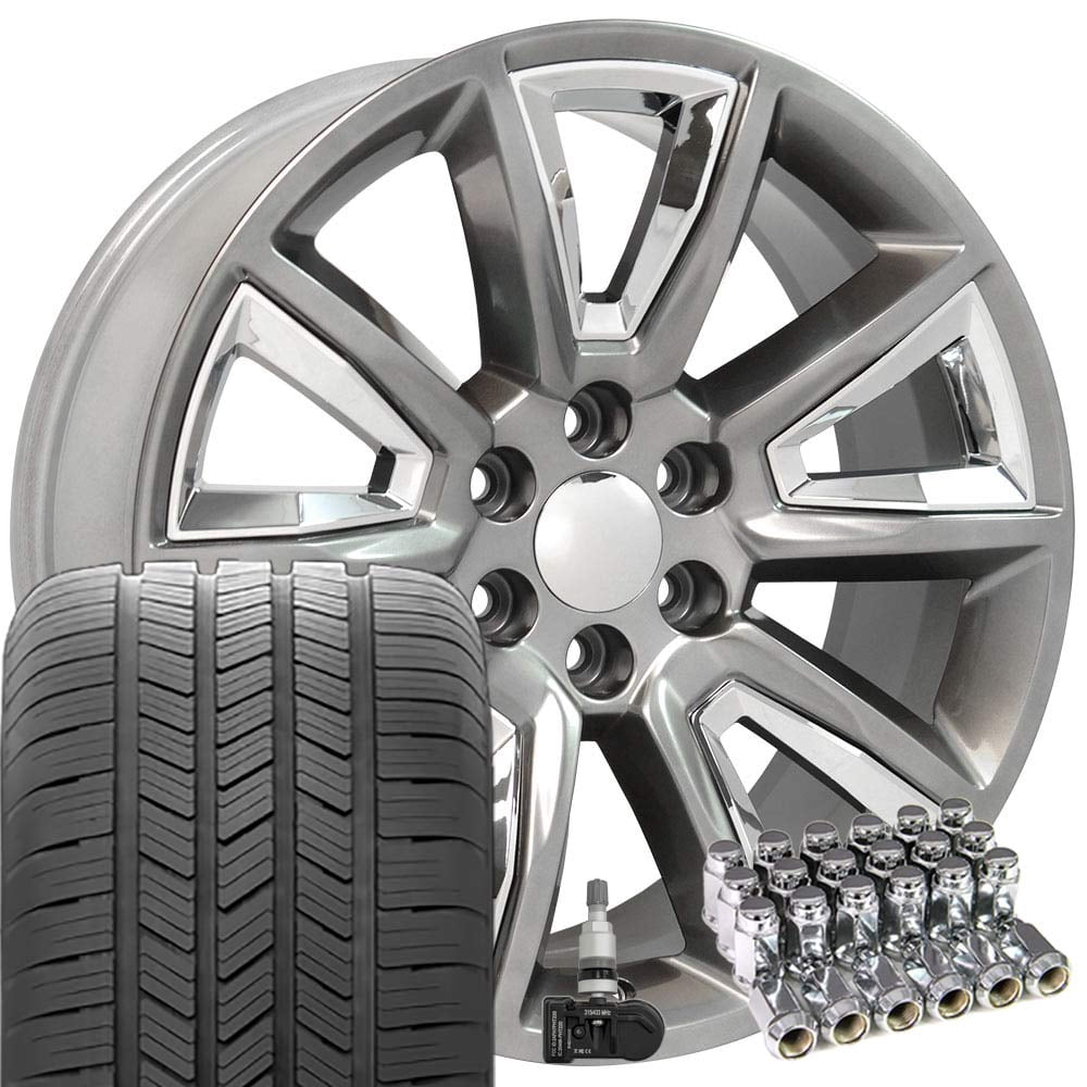 OE Wheels CV73 20 Inch Rims and Tires Fit Tahoe Style 6x139.7 20x8.5 ...