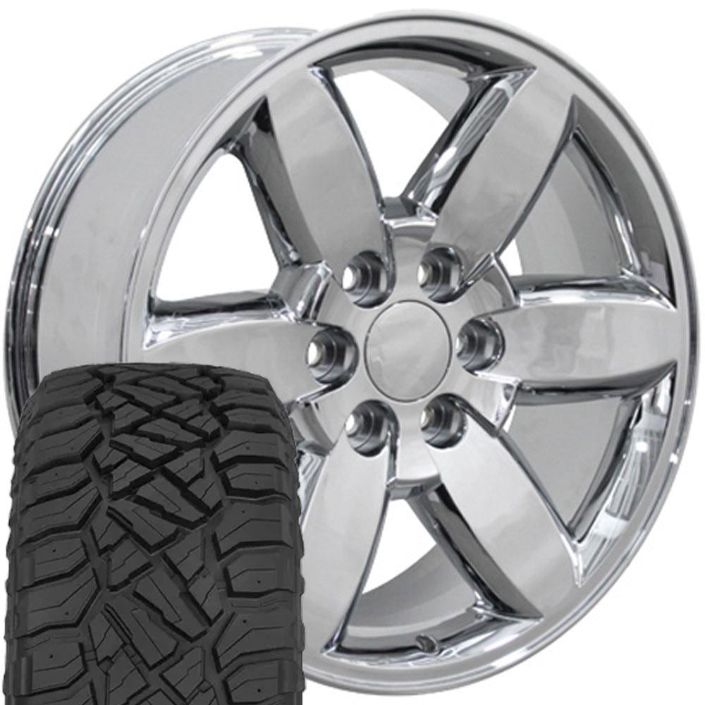 OE Wheels CV94 20 Inch Rims and Tires Fit Silverado 1500 Style 6x139.7 ...