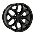 thumbnail image 1 of OE Wheels CV98 22x9" Black Snowflake Wheel for 99-18 Chevy Silverado 1500, 1 of 5