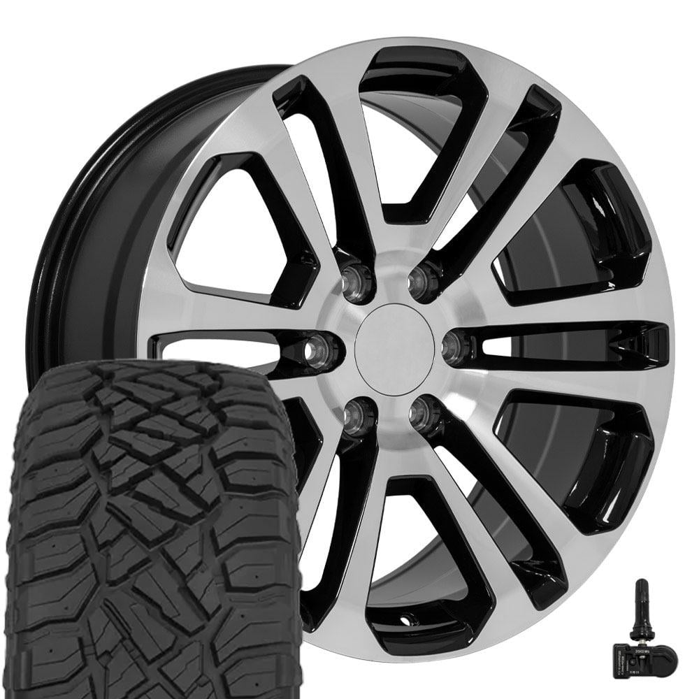 OE Wheels CV99 20 Inch Rims and Tires Fit Sierra 1500 Style 6x139.7 ...