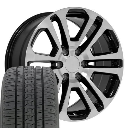 SET(4) CK158 Satin Black 20x9 Wheels & 275/55r20 Bridgestone Tires 6x139.7 +31ET