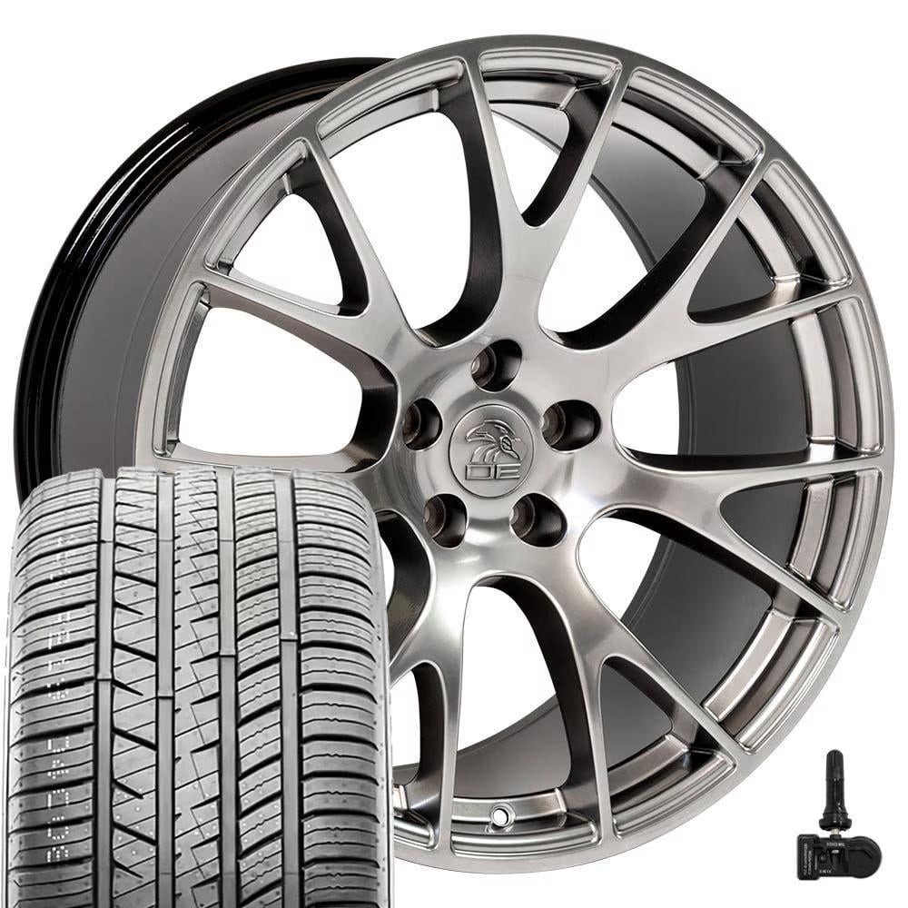 OE Wheels DG15 20 Inch Rims, Tires & TPMS Fit Hellcat Style 5x115 20x9 ...