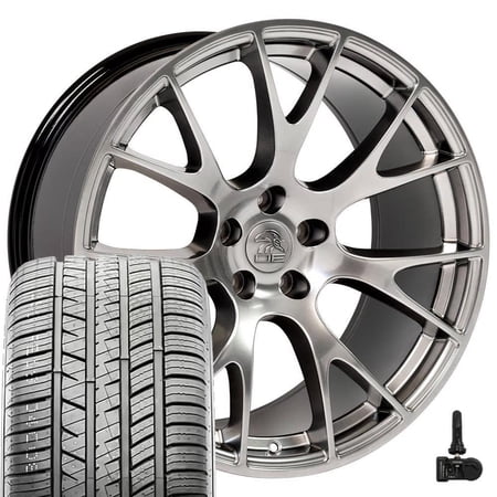 Set(4) OE Wheels DG15 20x9 Silver Rims, 275/40r20 UHP Tires & TPMS 5x115