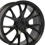 OE Wheels DG15 20 Inch Rim Fits Hellcat Style 5x115 20x9 Satin Black - Hollander 2528 1