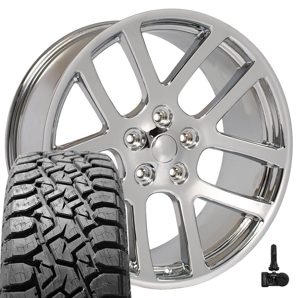 OE Wheels DG51 22 Inch Rims and Tires Fit Ram SRT Style 5x139.7 22x10 ...