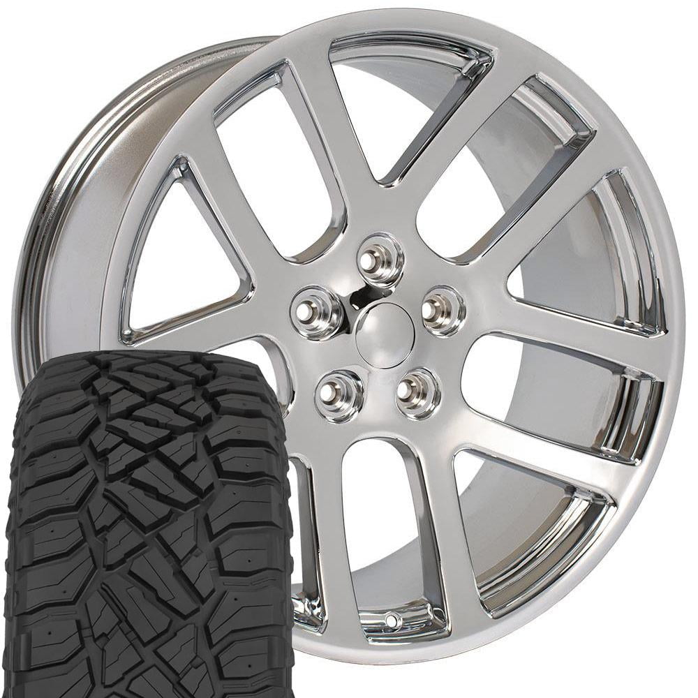 OE Wheels DG51 22 Inch Rims and Tires Fit Ram SRT Style 5x139.7 22x10 ...