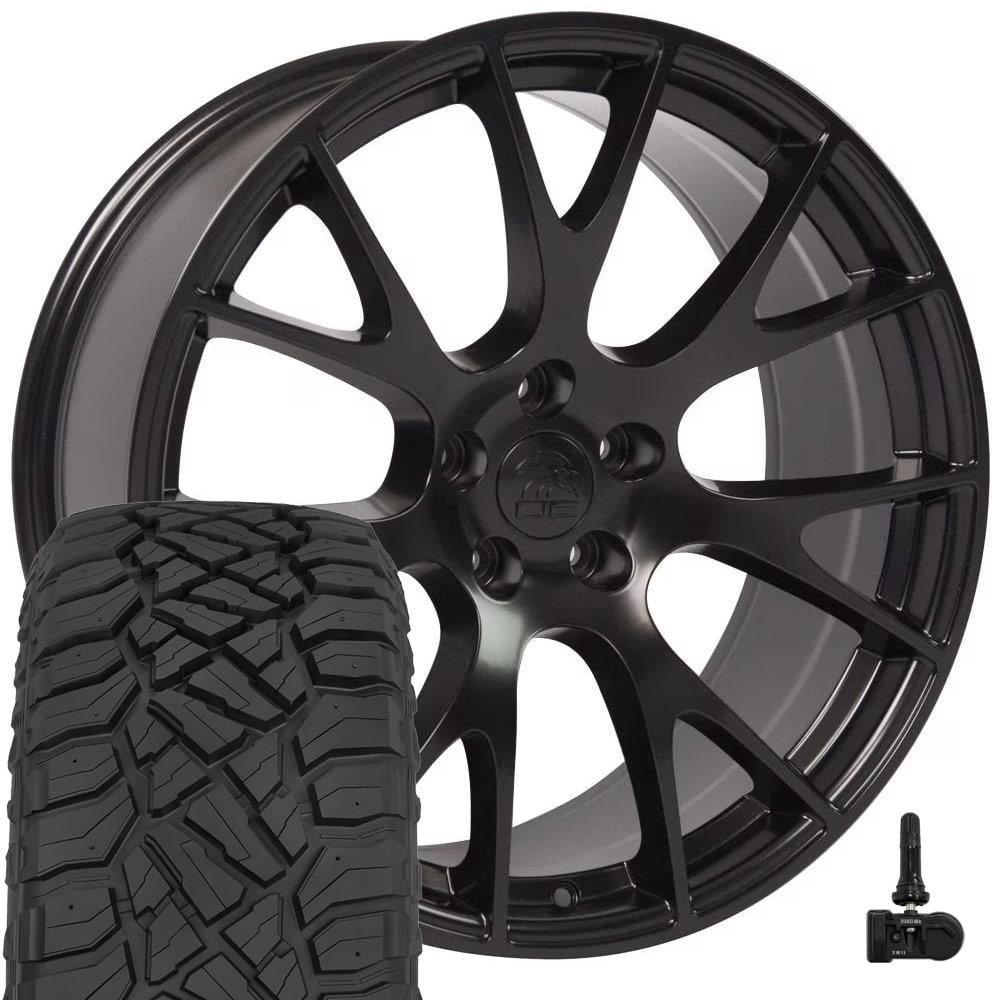 OE Wheels DG69 22 Inch Rims and Tires Fit Ram Hellcat Style 5x139.7 ...