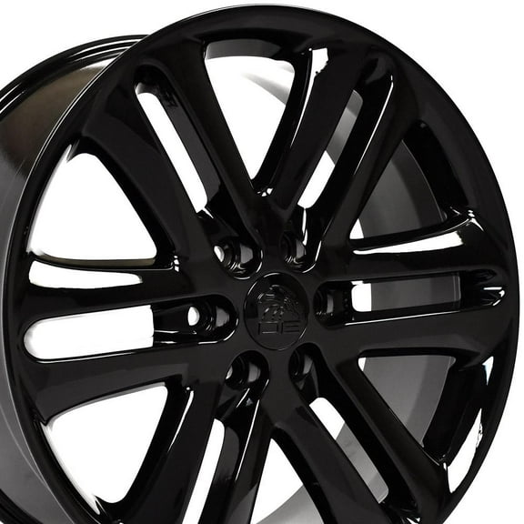 OE Wheels FR76 22 Inch Rims Fit F-150 Style 6x135 22x9 Gloss Black - Hollander 3918 (Set of 4)