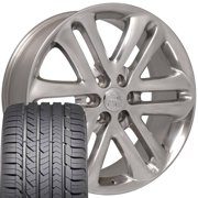 22x9 Wheels Tires Fit Ford Trucks F150 Polished Rim GY 3918 B1W