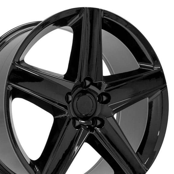 OE Wheels JP06 20 Inch Rim Fits Grand Cherokee SRT Style 5x127 20x9 Gloss Black - Hollander 9082 (1)