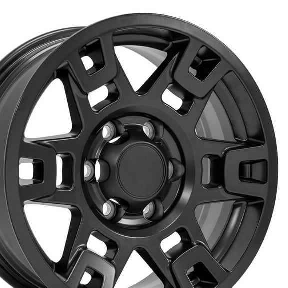 OE Wheels TY16 17 Inch Rims Fit 4Runner TRD Style 6x139.7 17x7 Matte Black - Hollander 75167 (Set of 4)