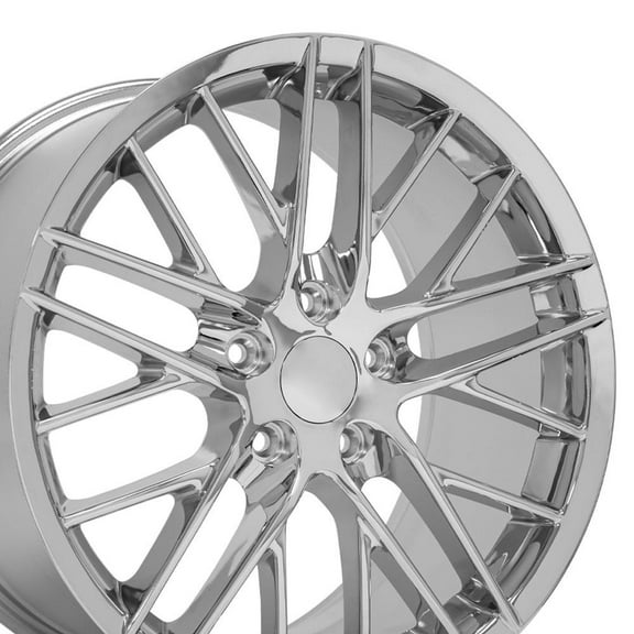 OE Wheels CV08 19 Inch Rims Fit Corvette C6 ZR1 Style 5x120.65 18x8.5 / 19x10 Chrome - Hollander 5402 (Set of 4)