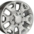 thumbnail image 1 of OE Wheels DG66 20 Inch Rims Fit Ram 2500 Style 8x165.1 20x8 Gloss Hyper Silver with Chrome Insert - Hollander 2562 (Set of 4), 1 of 5