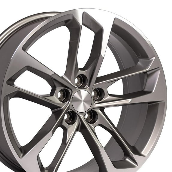 OE Wheels CV29 20 Inch Rims Fit Camaro 50th Anniversary Style 5x120 20x8.5 Gloss Gunmetal Machined - Hollander 5815 (Set of 4)