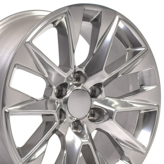OE Wheels CV26 20 Inch Rims Fit Silverado 1500 LTZ Style 6x139.7 20x9 Polished - Hollander 5920 (Set of 4)