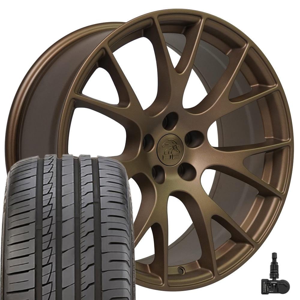 OE Wheels DG15 20 Inch Rims and Tires Fit Hellcat Style 5x115 20x9 ...