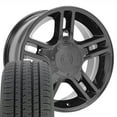 thumbnail image 1 of OE Wheels FR81 20 Inch Rims and Tires Fit F-150 Harley Style 5x135 20x9 Gloss Black - Hollander 3410 - Dueler H/L Alenza 275/55-20 (Set of 4), 1 of 5