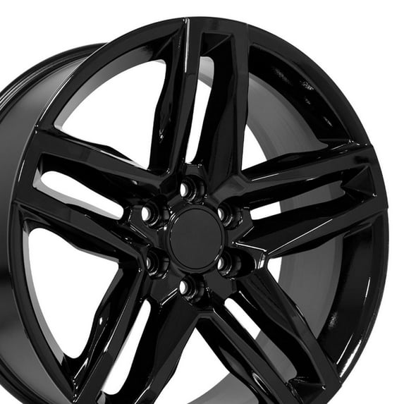 OE Wheels 22 Inch Rims Fit Silverado 1500 Trail Boss Style 6x139.7 22x9 Gloss Black - Hollander 5911 (Set of 4)