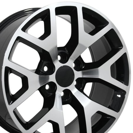 Set(4) OE Wheels CV92 22x9 Gloss Black Machined Rims 6x139.7 31ET