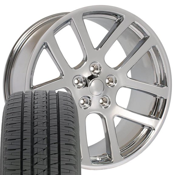 22" Rims Tires Fit Dodge RAM SRT Chrome Wheels BDA Tires 2223