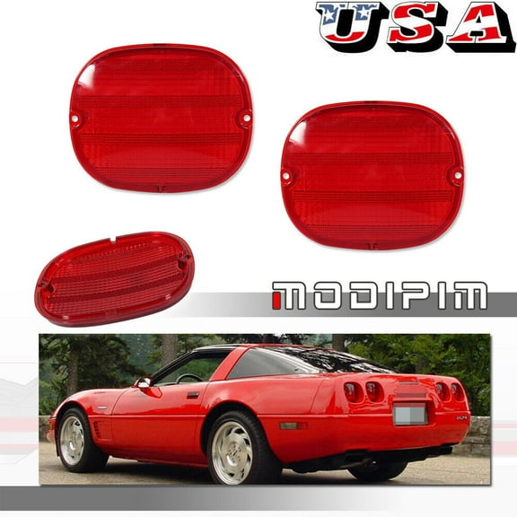 OE style red lens rear taillight reflector housing suitable for 1990-1996 C4 Corvette-