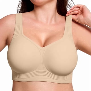 OEAK Women Jelly Bra Push Up Seamless Wireless T-shirt Bra, Supportive Full Coverage, Size S to 5XL