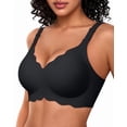 thumbnail image 1 of OEAK Women's Jelly Bra, No Underwire Scalloped Push Up, Buttery Soft T-shirt Seamless Full Coverage Convertible Everyday Bra, Sizes S to 3XL, 1 of 6