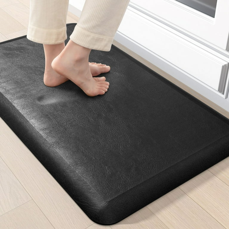 OEAKAY Anti fatigue Mat 17 x24 Small Comfort Mat Cushioned Floor Rug for Kitchen laundry Office Desk 3 4 Inch Thick Standing Mat Black Walmart