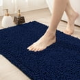 thumbnail image 1 of OEAKAY Bath Rug and Mat, Soft Luxury Chenille Bath Rug for Bathroom, Washable Shower Mat Non-Slip, Absorbent Shaggy Bath Rugs, Navy Bathroom Rug, 20"X32", 1 of 6