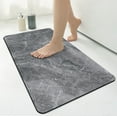 thumbnail image 1 of OEAKAY Bathroom Mat, Quick Dry Absorbent Bathmat, Ultra-Thin Low Profile Bathroom Floor Mat, Non-Slip Washable Mat for Sink Shower Toilet, Dark Gray Bathroom Mat 17"X32", 1 of 6
